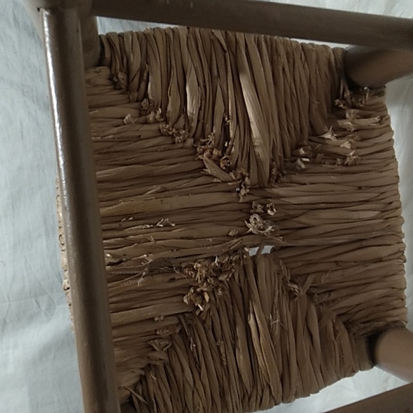 SALE! RARE! Antique French Oak Shaker Style Childs Chair W/Rush Seat - Picture 9 of 9